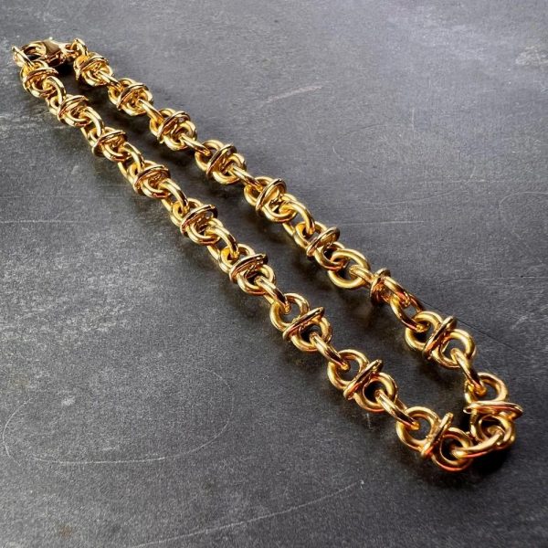 Italian 18ct Yellow Gold Mariner Chain Link Bracelet