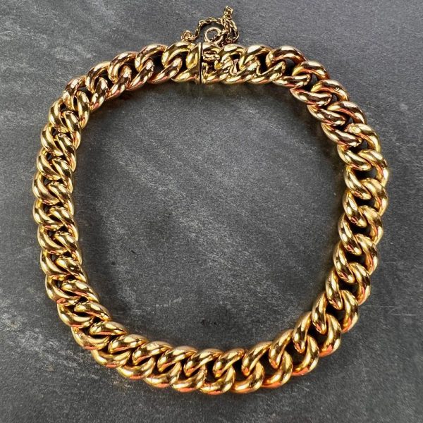 18ct Yellow and Rose Gold Curb Link Bracelet