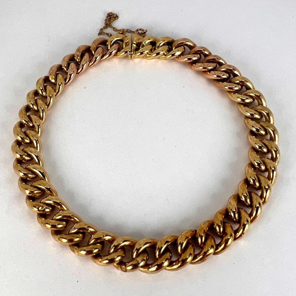 18ct Yellow and Rose Gold Curb Link Bracelet