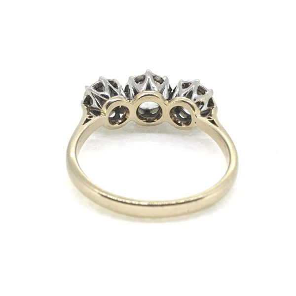 Vintage Diamond Three Stone Engagement Ring, 2 carat total