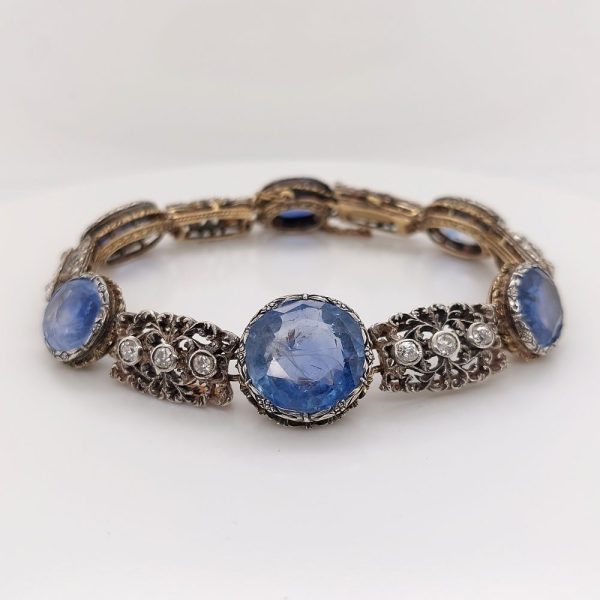 Antique Buccellati 24cts Sapphire and Diamond Bracelet