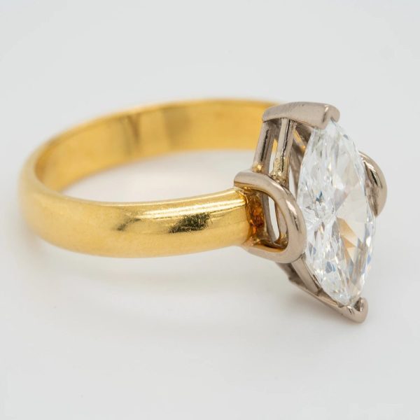 1.40ct Marquise Cut Diamond Solitaire Engagement Ring