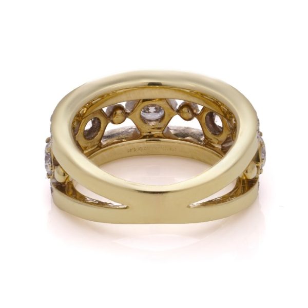 Boodles and Dunthorne 1.46ct Diamond Set Band Ring in 18ct Yellow Gold
