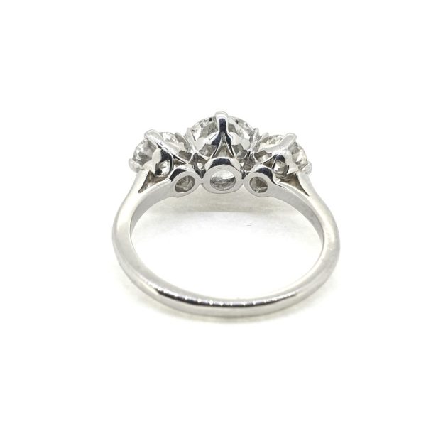 Diamond Three Stone Engagement Ring, 2.50 carat total