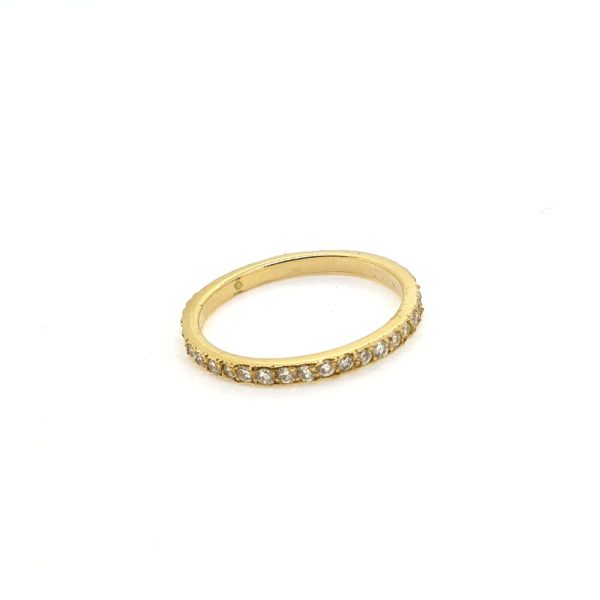 Diamond Full Eternity Band Ring in 18ct Yellow Gold, 0.50 carat total, Ring size K 1/2