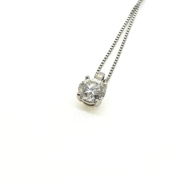 1.01ct Diamond Solitaire Pendant Necklace in Platinum
