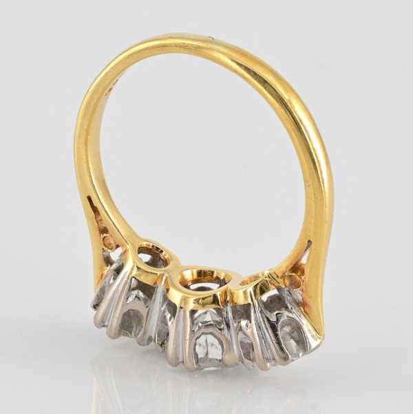 Late Art Deco Diamond Trilogy Engagement Ring, 1.30 carats