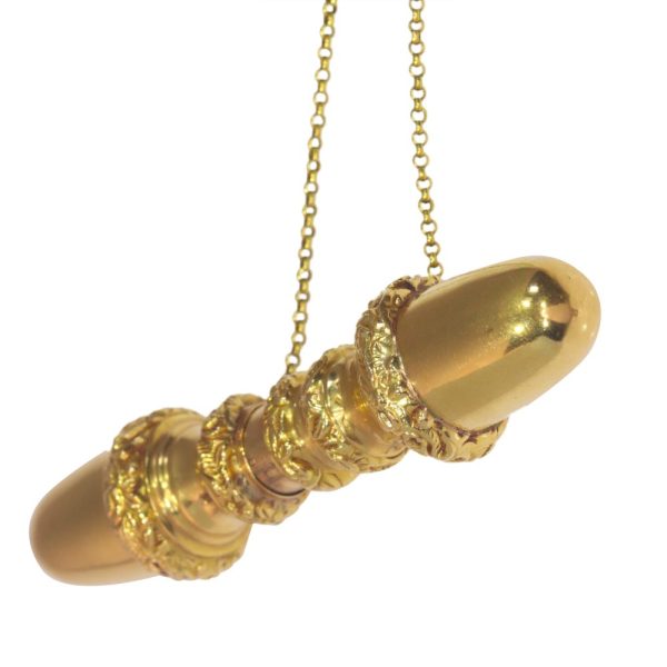 Victorian Antique Dutch 18ct Gold Pendant on Chain