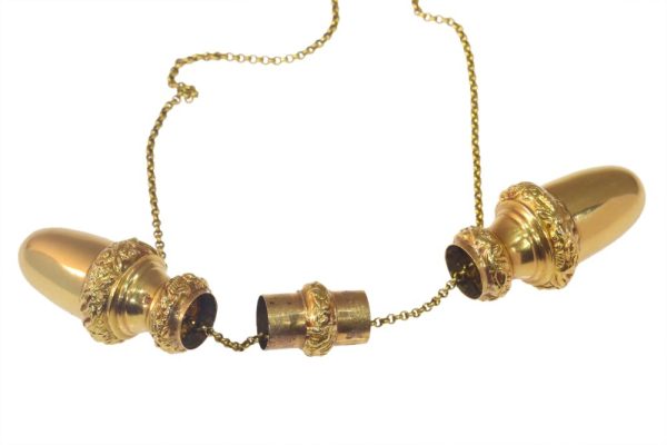 Victorian Antique Dutch 18ct Gold Pendant on Chain