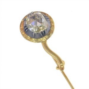 Antique Rococo 1.60ct Rose Cut Diamond Pin, Circa 1780