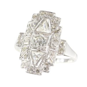 Art Deco Vintage 1950 diamond dress engagement ring