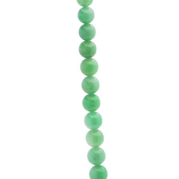 Antique Natural Jadeite Jade Graduated Bead Necklace with Platinum Clasp, Circa 1920s