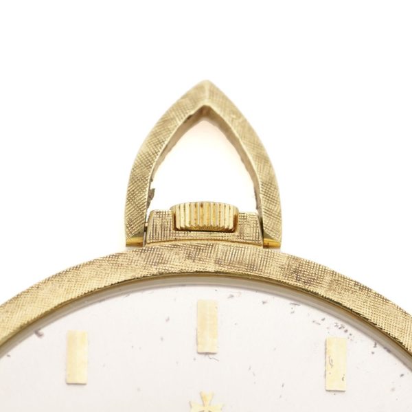 Vintage Vacheron Constantin 18ct Yellow Gold Open Face Extra Thin Dress Pocket Watch with brushed gold finish. Made in Switzerland, Circa 1960s