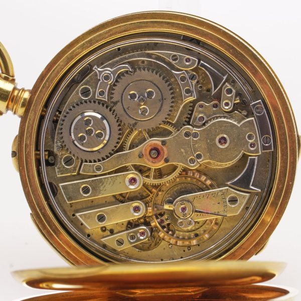 Hy Moser and Cie 14ct Yellow Gold Quarter Repeater Full Hunter Keyless Pocket Watch