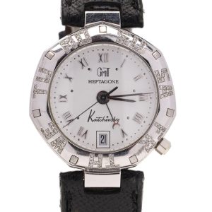 Kutchinsky Heptagon 18ct White Gold Ladies Quartz Wristwatch