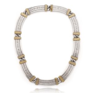 Tiffany and Co Atlas Silver and Gold Collar Necklace