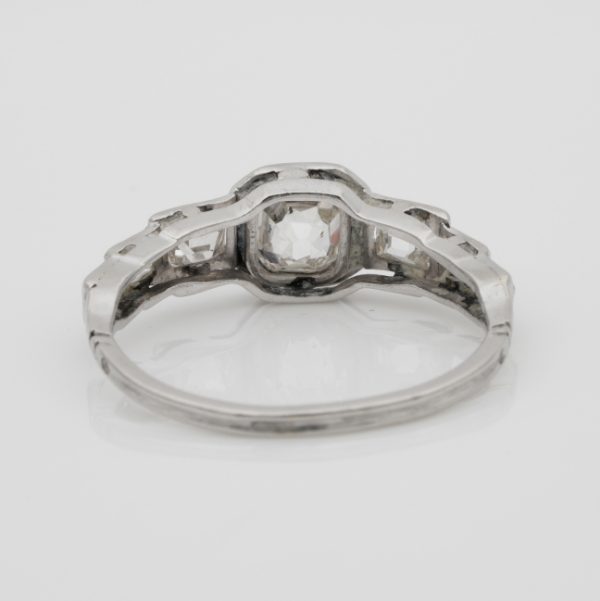 Art Deco 2.10ct Old Mine Cut Diamond Seven Stone Engagement Ring in Platinum