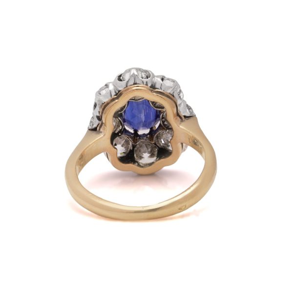 Back of sapphire ring