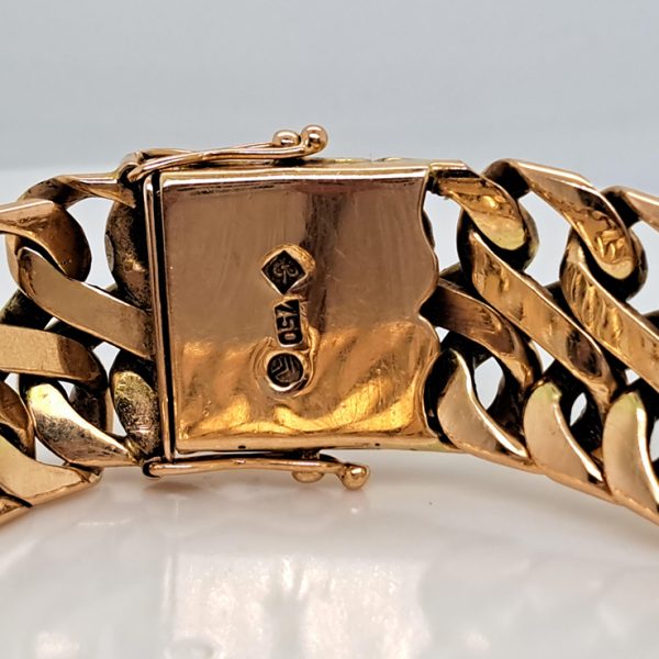 Antique Heavy Bi Colour 18ct Gold S Link Bracelet