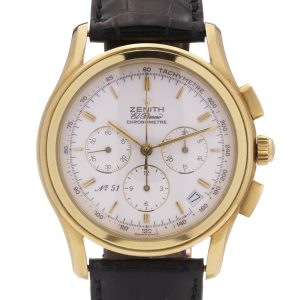 Vintage Zenith El Primero Limited Edition (51/900) Watch in 18 Carat Gold Ref 30.0220 400