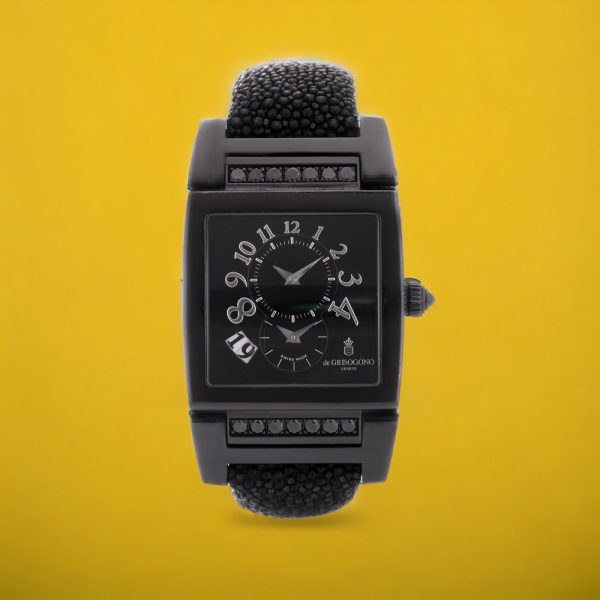 De Grisogno Instrumento N°UNO Black PVD Black Gem Automatic Unisex Watch, DF N726