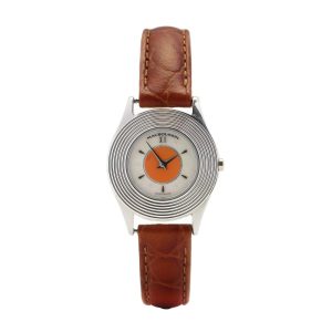 Mauboussin Ladies 18ct White Gold Watch with Brown Strap