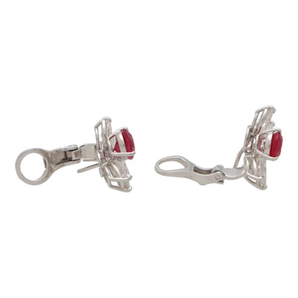 side ruby earrings fittings