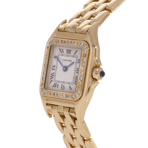 Vintage Ladies Cartier Panthere 18ct Yellow Gold Quartz Watch with Diamond Bezel