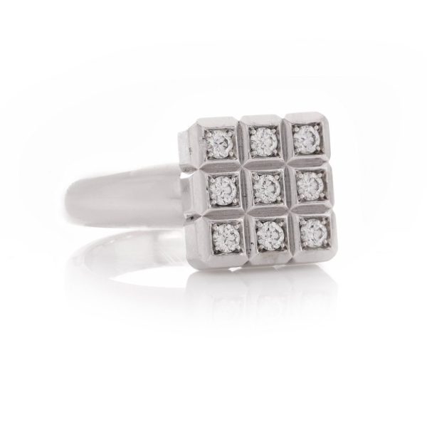 Chopard white gold ring with diamonds.