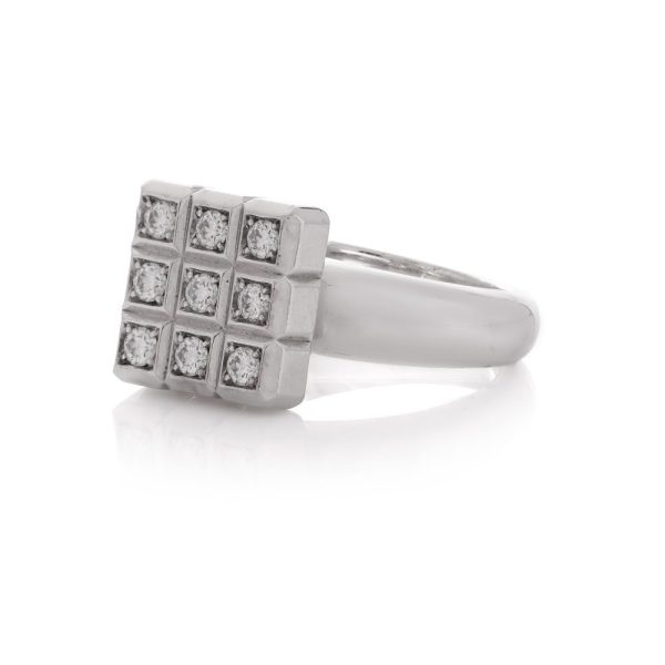 Chopard white gold ring with diamonds.