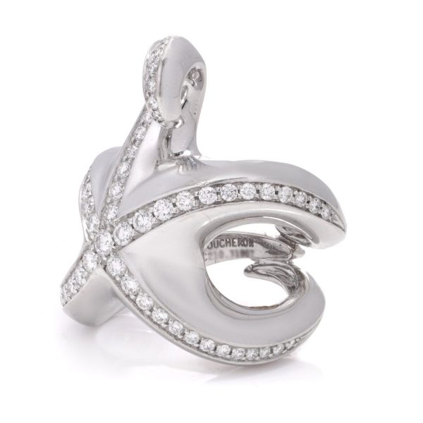 Boucheron gold starfish ring set diamonds.