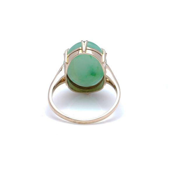 Jade ring set in gold.