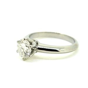 Tiffany Style 1.23ct Diamond Solitaire Engagement Ring in Platinum