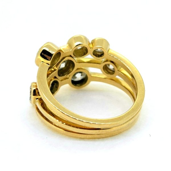 Boodle Raindance Style 2.60ct Diamond Bubble Ring in 18ct Yellow Gold