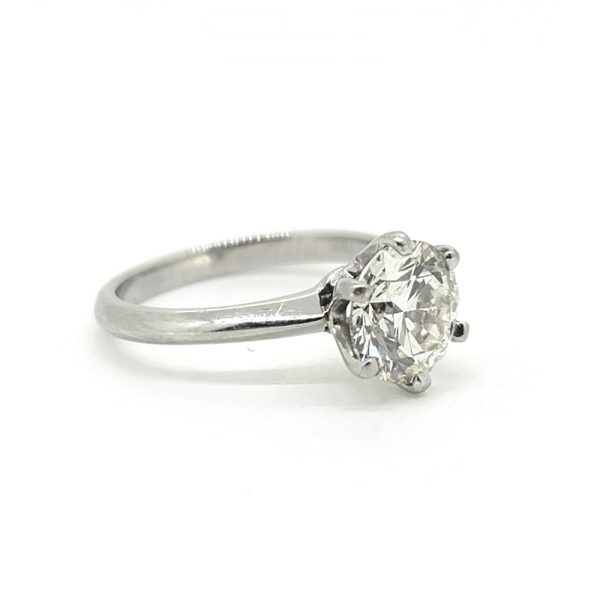 Certified 1.80ct Diamond Solitaire Engagement Ring in Platinum, VVS1 clarity