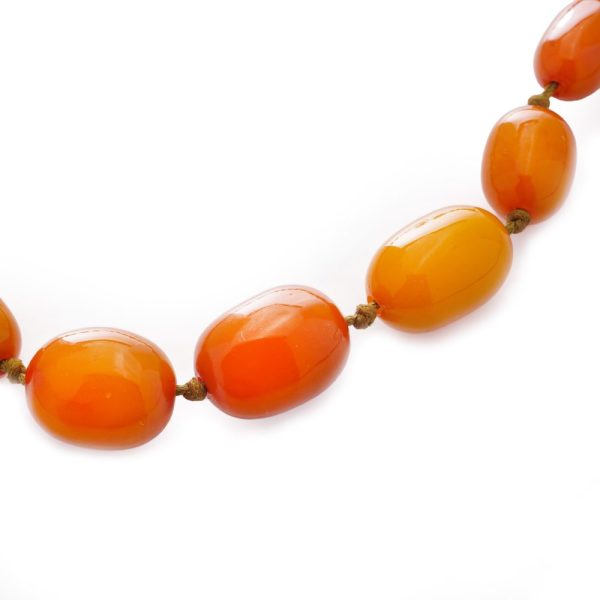 Baltic amber bead necklace.