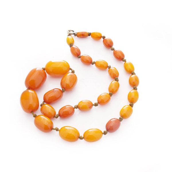 Baltic amber bead necklace.