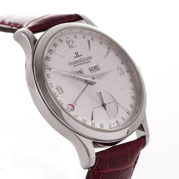Jaeger LeCoultre Master Calendar 140.8.87 Stainless Steel Automatic Watch on Original Leather Strap