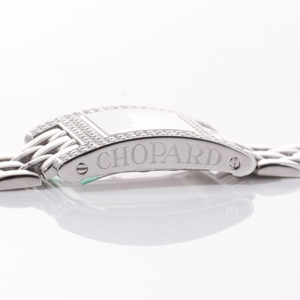 Chopard H 18ct White Gold Watch with Diamond Bezel, Box and Papers