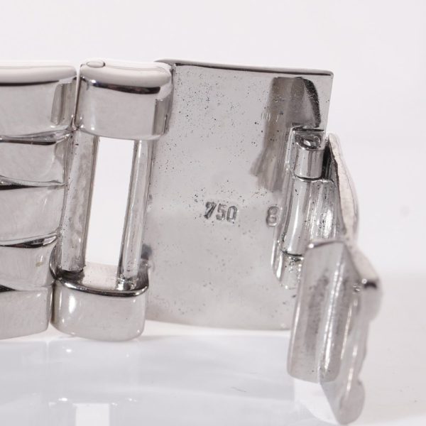 Chopard H 18ct White Gold Diamond Watch Box Papers 3.48 carats F colour VVS1 clarity round brilliant-cut diamonds