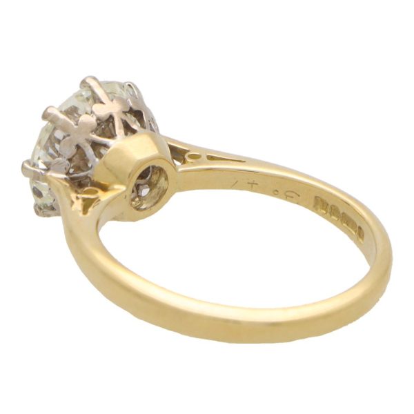Boodles GIA Certified 3.18ct Vintage Diamond Solitaire Ring