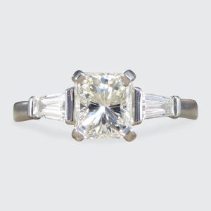 Diamond engagement ring in platinum.