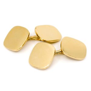 Tiffany & Co. 14 Carat Yellow Gold Bridge Link Cufflinks