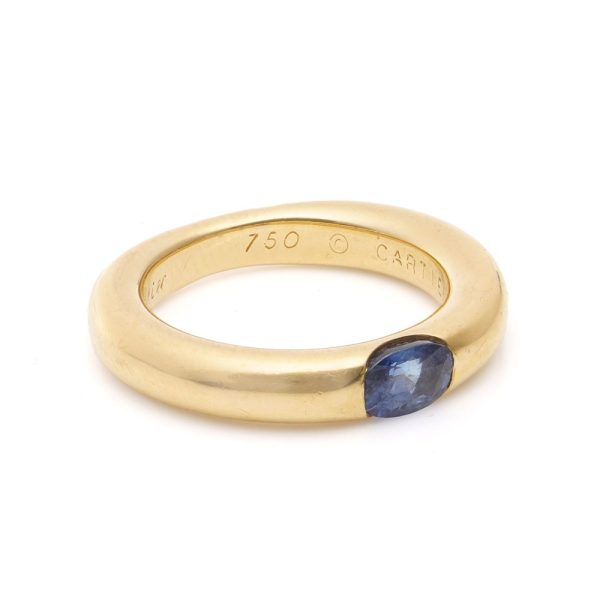Cartier sapphire ring in gold .