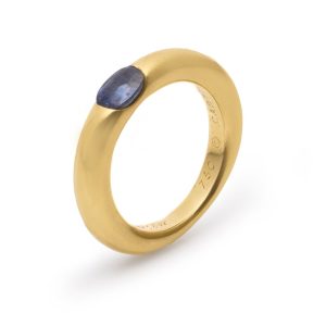 Cartier Sapphire Band Ring In 18 Carat Yellow Gold