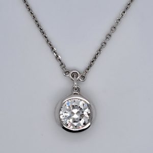 Pre owned Boodles 1.20ct Diamond Solitaire Pendant in Platinum, GIA Certified