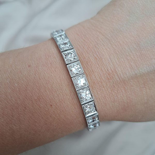 Timeless 7ct Diamond Line Bracelet in 18ct White Gold