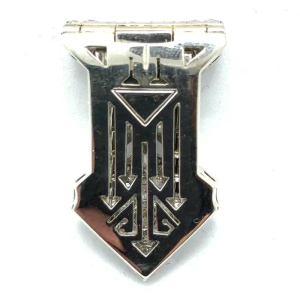 Art Deco 4.50ct Old European Cut Diamond Arrow Clip Brooch in Platinum