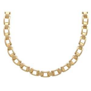 Vintage Mauboussin Chain Link 18 Carat Yellow Gold Necklace
