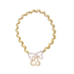 Chaumet Diamond Necklace In 18ct White And Yellow Gold